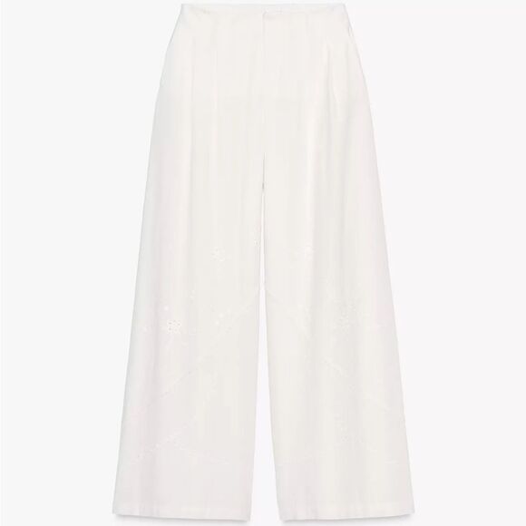 ZARA EMBROIDERED PANTS - Picture 5 of 8